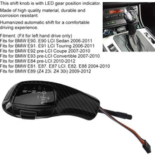 Qiilu Car Gear Shift, LHD Automatic LED Gear Shift Knob Retrofit Kit Fit for BMW E90 E92 E84 E89 for F30 Style(Black)