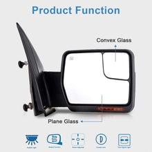 ECCPP Passenger Side View Mirror Replacement fit for 2004-2014 for Ford F-150 Power Heated Chrome Puddle Signal Light