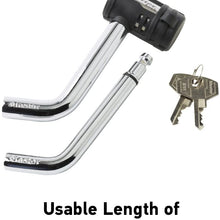 Master Lock 2866DAT 1/2 in. and 5/8 in. Swivel Head Receiver Lock for Class I-IV, 1 Pack, Black