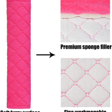 MIRKOO Car Seat Belt Cover Pad, 2-Pack Soft Car Safety Seat Belt Strap Shoulder Pad for Adults and Children, Suitable for Car Seat Belt, Backpack, Shoulder Bag, Laptop Computer Bag (Pink)