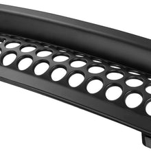 MOEBULB Upgrade Clip in Version Mesh Front Grill Insert Grille Cover Trim for 2007-2015 Jeep Wrangler JK 2-Door & 4-Door (Without Key Hole, Matte Black)
