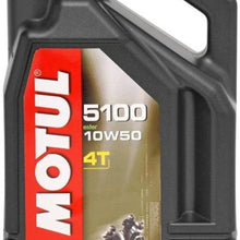 Motul 104074 5100 4T Synthetic Ester Blend Motor Oil - 10W50-1L.