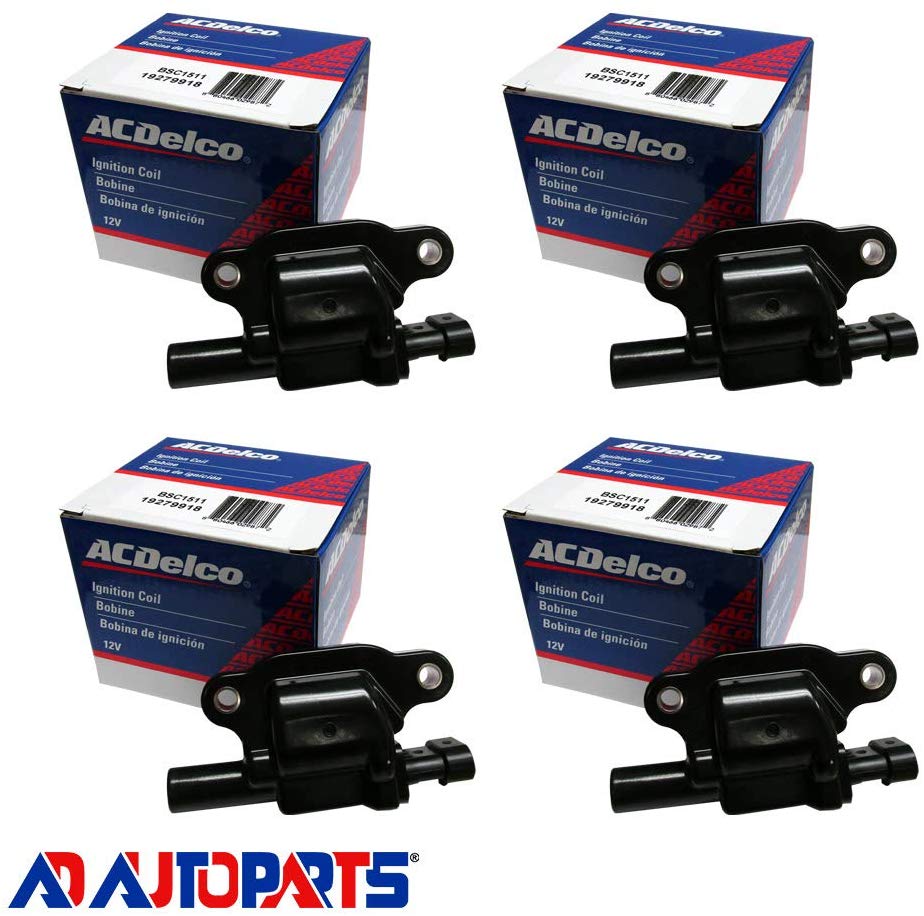 New AD Auto Parts (OEM) Ignition Coil Set (4) For For LS2 LS4 LS7 LS9 engines ACDELCO D513A D510C