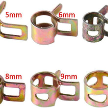 10Pcs Spring Clip Vacuum Fuel Hose Line Silicone Pipe Tube Band Clamp Fastener Motorcycle For Honda For Kawasaki For Suzuki For Yamaha (6Mm)