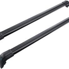MotorFansClub Crossbars Fit for Compatible with Hyundai KONA 2018 2019 Lockable Baggage Luggage Racks Roof Racks Rail Cross Bar (2 PCS)