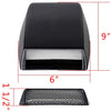 1X Custom Black Decorative Air Flow Intake Turbo Bonnet Hood Vent Grille Cover w/ 3M For Car SUV Pickup Truck
