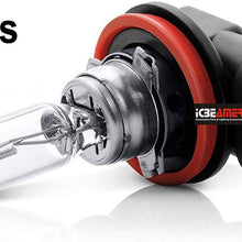 ICBEAMER H11 55W Low Beam or Fog Lamps Can Replace for Auto Factory Halogen Standard Color Light Bulbs [Pack of 2 pcs]
