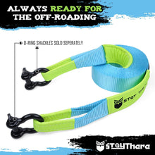 Stay There 3'' × 20ft Tow Recovery Strap, Heavy Duty with 30,000 lb Capacity-Emergency Towing Rope for Recovery Vechiles-Storage Bag (Blue)