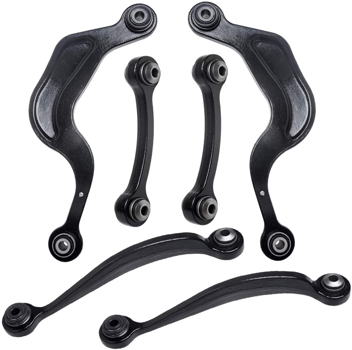 TUCAREST 6Pcs Rear Suspension Kit Rear Upper Control Arm Compatible With 08-15 Buick Enclave [09-15 Chevrolet Traverse ] 07-15 GMC Acadia [07-10 Saturn Outlook ] Lateral Link