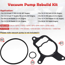 PQY Vacuum Pump Rebuild Seal Kit Gasket Compatible with Volkswagen 2.5 L Jetta Beetle Passat Rabbit Golf