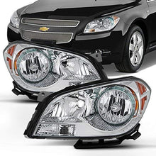 For 2008 2009 2011 2012 Chevy Malibu Driver & Passenger Both Side Headlights Headlamps Assembly