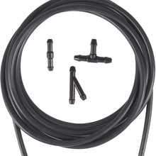 BingSnow Windshield Washer Nozzle Hose Kit, Universal 3 Meters Washer Fluid Hose with 3 Pcs Hose Connectors Suitable for Most Windshield Washer Nozzle Installation