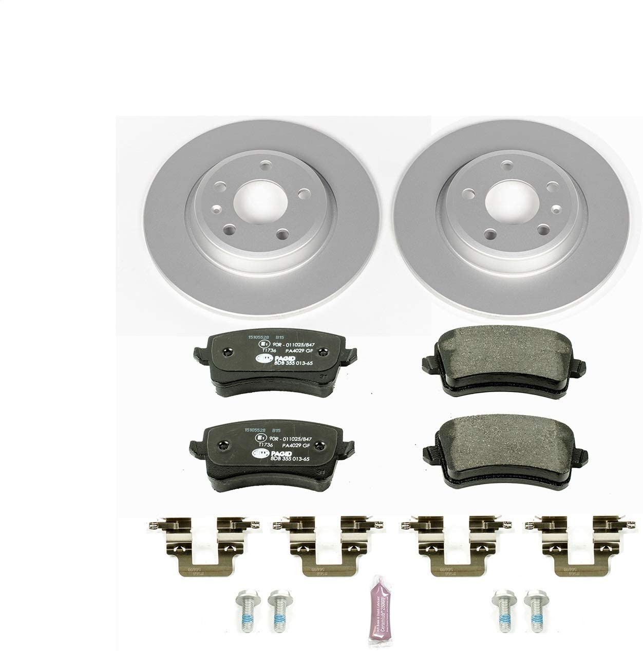 Power Stop ESK4745 Rear Euro-Stop Brake Kit Audi