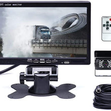 HD Backup Camera Kit 7 Inch LCD Rear View Camera Monitor, P67 Waterproof Night Vision, Easy Installation Back up Rearview Cam for Trucks, RVs, Trailers, Bus, Harveste, Pickup, Motor Home, Van ect.