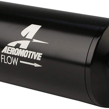 Aeromotive 12321 Filter, In-Line, 10-Micron Fabric Element, ORB-10 Port, Bright-Dip Black, 2" OD
