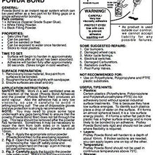 Pratley Powda Bond Adhesive Powder Filler Repair Kit