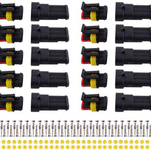 MUYI 10 Kit 2 Pin Way Waterproof Electrical Connector 1.5mm Series Terminals Water Resistend