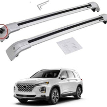 SAREMAS US Silver roof Cargo Racks for Hyundai Santa fe 2019-2022 Cross Bars Roof Rack Rail Luggage Cargo Carrier Lockable