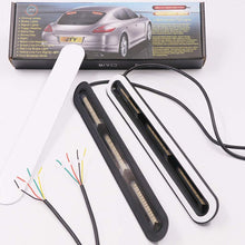 2X 60 LED Car DRL Light Bar Brake Flowing Turn Signal Stop Tail Strip Lamp Truck with Red+Yellow