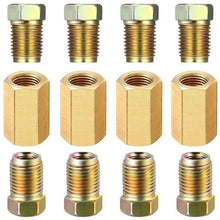Weiyang Brake Fittings Brass Inverted Flare Union & Compression Fitting 12 Pcs S4M4 (Color : Copper Unions) (Copper Unions)