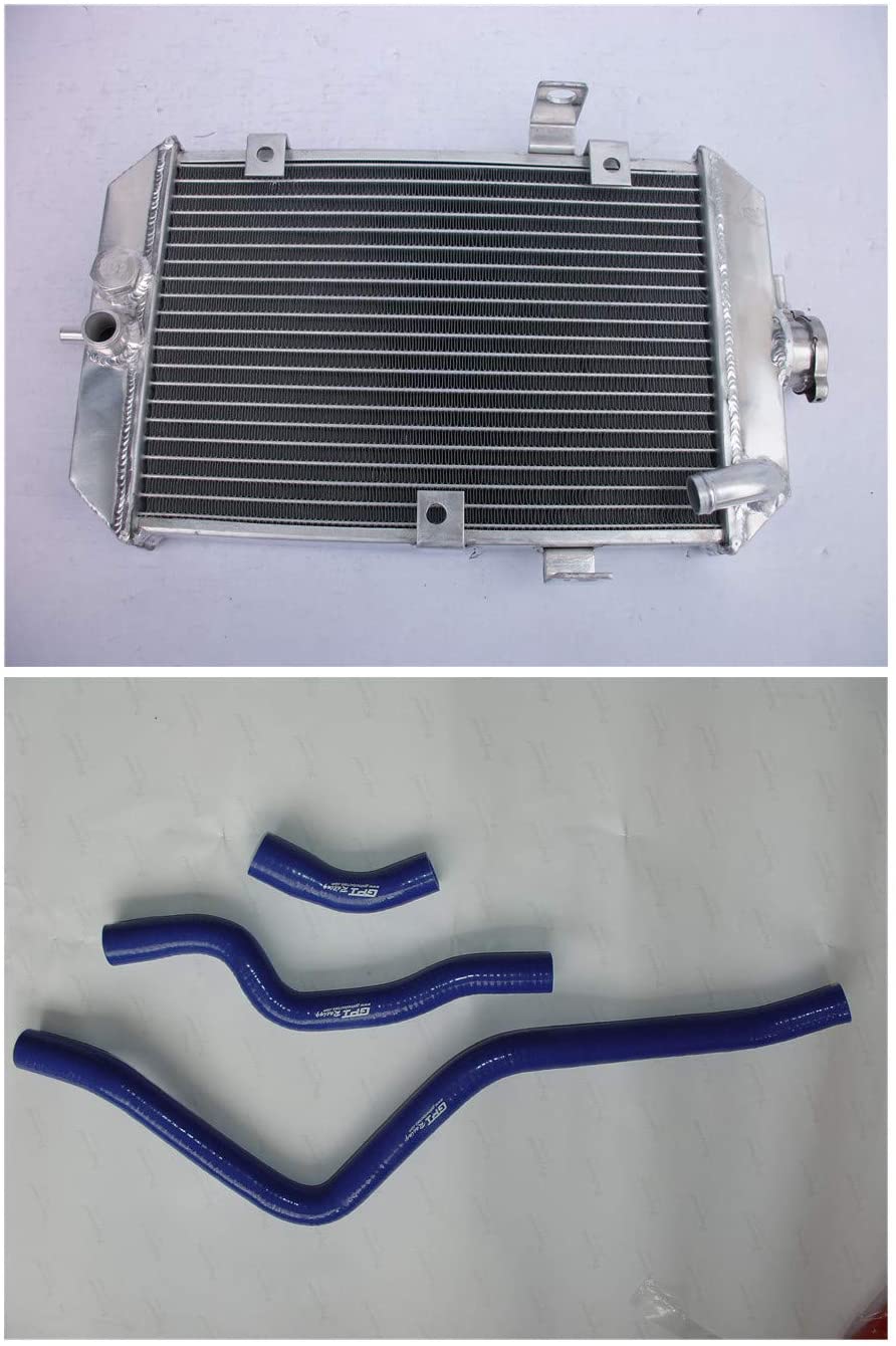 Aluminum Radiator and hoses for Yamaha Raptor 660R YFM660R 2001 2002 2003 2004 2005 01-05 (BLUE)