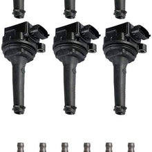 ENA Set of 6 Ignition Coils and 6 Platinum Spark Plugs Compatible with 1999-2004 Volvo C70 & 2001-2005 Volvo S60 UF341