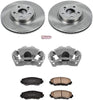 Power Stop KCOE4669 Autospeciality Replacement Front Caliper Kit- OE Rotors, Ceramic Brake Pads, Calipers