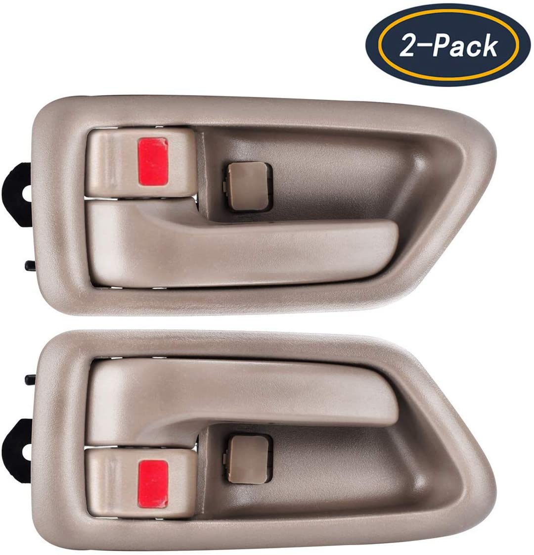 faersi 2Pcs Inside Interior Door Handle Front Rear Driver & Passenger Side for 1997 1998 1999 2000 2001 Toyota Camry Beige/Tan