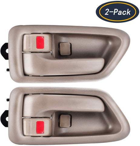 faersi 2Pcs Inside Interior Door Handle Front Rear Driver & Passenger Side for 1997 1998 1999 2000 2001 Toyota Camry Beige/Tan