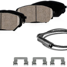 CPK12103 FRONT Performance Grade Quiet Low Dust [4] Ceramic Brake Pads + Dual Layer Rubber Shims + Sensors + Hardware