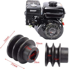 ZXTDR Shaft Pulley 2 Groove V Style A Belt V Pulley 20mm for Gas Engine 170F