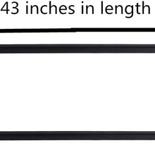 munirater Universal Car Aluminum Top Luggage Roof Rack Cross Bar Carrier Adjustable Window Frame Replacement for 43.3 inch