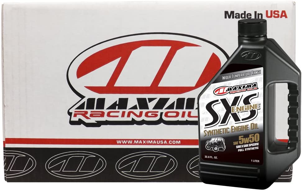 Maxima Racing Oils CS30-18901-12PK-12PK 5W-50 SXS Synthetic Side by Side Engine Oil - 12 L, (Pack of 12)