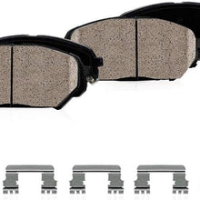 CPK11791 FRONT Performance Grade Quiet Low Dust [4] Ceramic Brake Pads + Sensors + Dual Layer Rubber Shims + Hardware