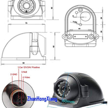 FHD 1080P Backup Camera Monitor DVR System,4 x IR Night Vision Car Front Side Rear 360 View Dash Camera + 7" IPS LCD 4CH Quad Split Screen Monitor for RV Bus Truck 5th Camper