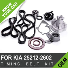 Engine Timing Part Belt Set Timing Belt Kits, SCITOO fit Kia Rio Rio5 1.6L L4 16V 2006-2011 Replacement Timing Tools with Water Pump Alpha II G4ED