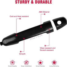 AUTEX 2pcs Front Rear Left/Right Exterior Door Handles Black Driver Passenger Side Compatible with Pontiac Vibe 2003 2004 2005 2006 2007 2008 2009 2010 69211AA020C0 81309 6921033080C1