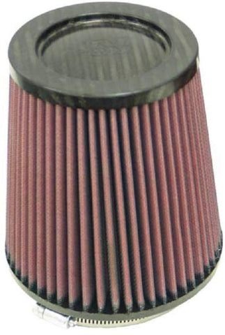 K&N Universal Air Filter - Carbon Fiber Top: High Performance, Premium, Replacement Filter: Flange Diameter: 4.5 In, Filter Height: 6 In, Flange Length: 0.625 In, Shape: Round Tapered, RP-4740