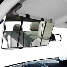 Car Folding Visor Vanity Mirror-Zone Tech Makeup Travel-Cosmetic Tri -Fold Universal Auto Mirror