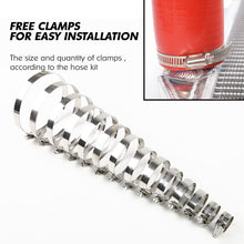 Silicone Radiator Heater Hose Kit Clamps For Jeep Wrangler TJ 4.0L 1997-2001 98 99 Red