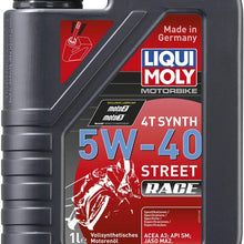 Liqui Moly 20074 Motorbike 4T Synthetic 5W-40 Race Engine Oil - 1 Liter
