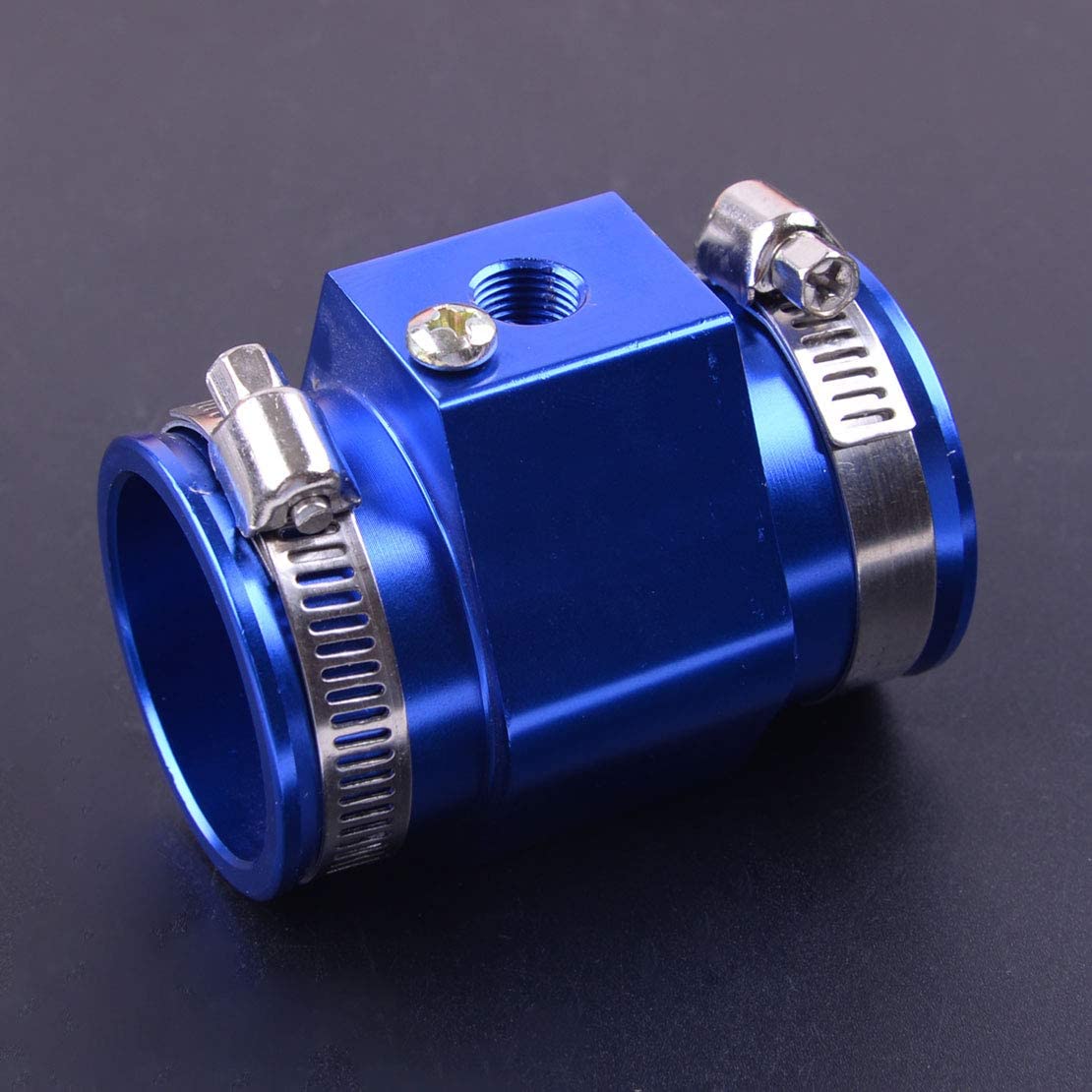 42Mm Metal Car Water Temp Temperature Joint Pipe Sensor Gauge Radiator Hose Adapter With Clamps Accessories