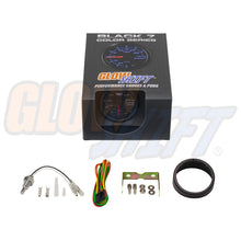 GlowShift Black 7 Color 260 F Transmission Temperature Gauge Kit - Includes Electronic Sensor - Black Dial - Clear Lens - for Car & Truck - 2-1/16" 52mm
