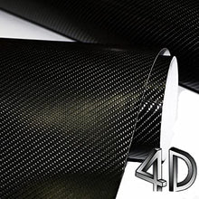4D Black Carbon Fiber Vinyl Wrap Sticker Air Realease Anti-Wrinkle (10 FT x 5 FT)