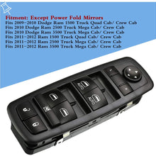 SpeeVech Front Driver Side Power Master Window Switch,for 2009-2012 Dodge Ram 1500 2500 3500 Pickup Replace 4602863AD 4602863AB 4602863AC