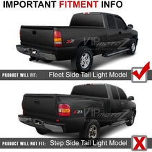 VIPMOTOZ Black Housing LED Tail Light + Full-LED License Plate Lamp Assembly Replacement Bundle For 1999-2002 Chevy Silverado & 1999-2006 GMC Sierra 1500 2500 3500 Pickup Truck