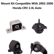 Ashimori Compatible With 2002-2006 Honda CRV CR-V 2.4L Auto AT Transmission Engine Motor Mount Set A6596 A6597 A4504 A4506