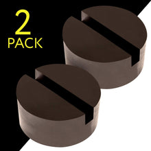 Mission Automotive 2-Pack of Rubber Jack Pads (Slotted Pucks) - Universal, Standard-Size Adapter - Frame Rail Protector Puck/Pad Keeps Pinch Weld, Paint and Metal Safe