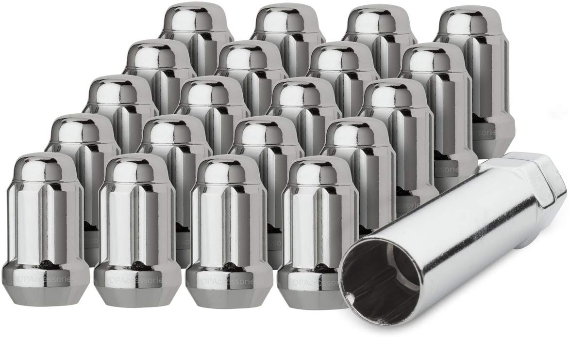 DPAccessories LCS3A6HC2CH04020 20 Chrome 12x1.5 Closed End Spline Tuner Lug Nuts for Aftermarket Wheels Wheel Lug Nut