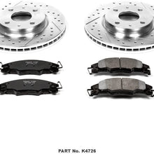 Power Stop K4726 Front Brake Kit with Drilled/Slotted Brake Rotors and Z23 Evolution Ceramic Brake Pads